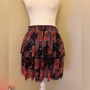 Chelsea & Violet Paisley Tiered Skirt XL NWT